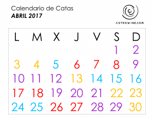 Calendariod de catas abril 2017